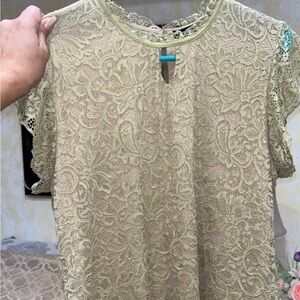Cure Large Beige Lace Top. Very new